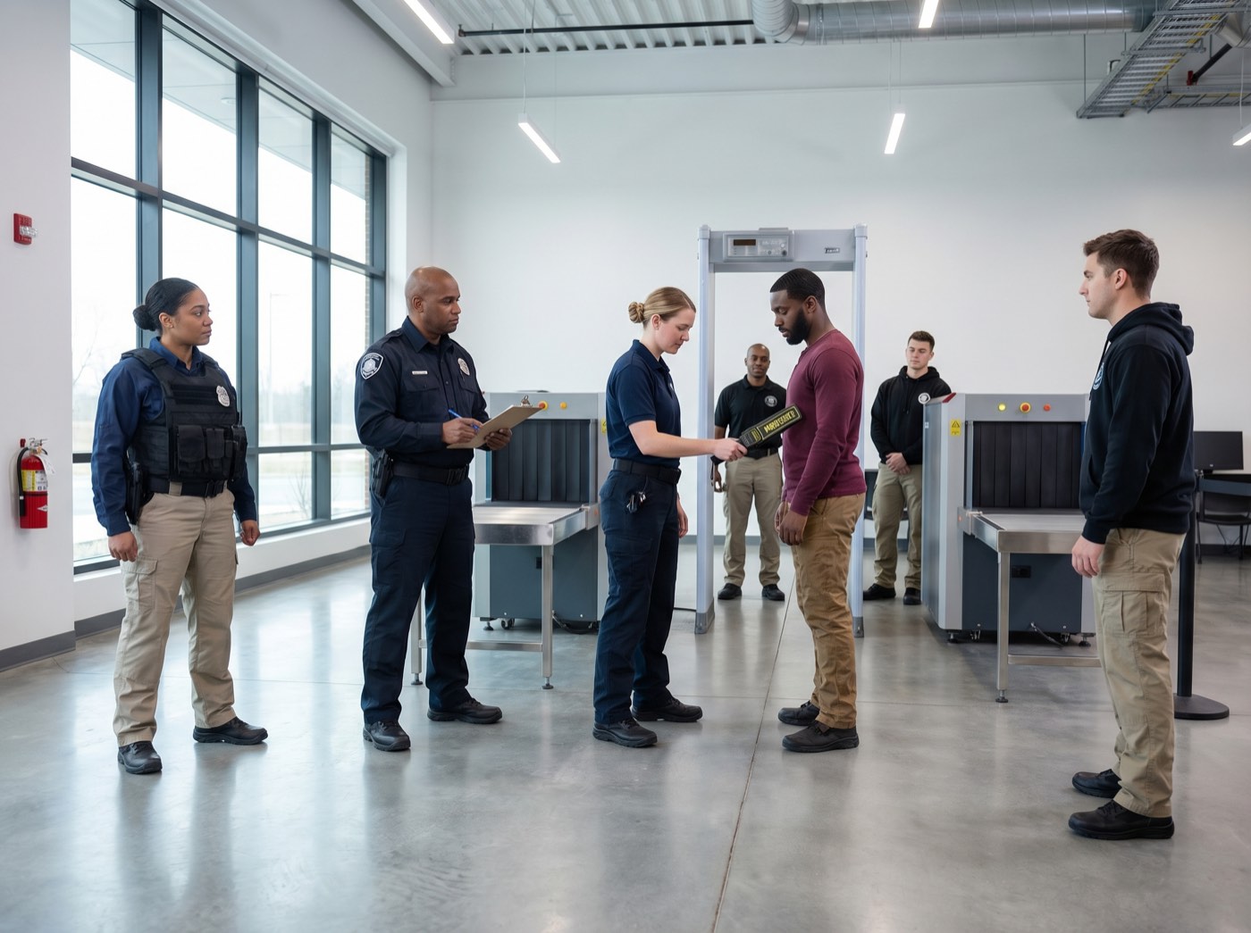 Sicherheitskräfte bei der Arbeit